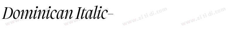 Dominican Italic字体转换